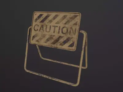 Traffic Barrier 3D Model Low-poly 3D model