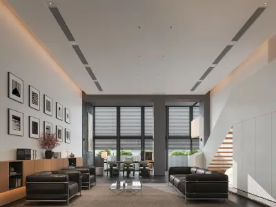 Modern Creative Office Interior Scene 3D model