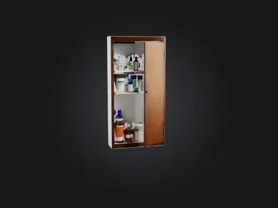 Medicine Cabinet Low-poly 3D model