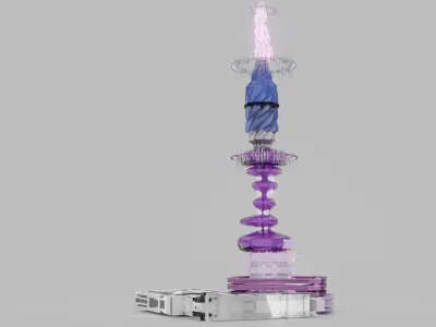sci fi tower 3D model