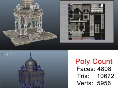 Gumbaz Low poly Game models  3D model