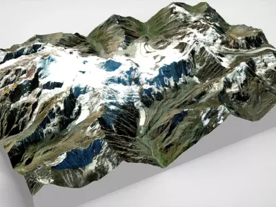 Mountain landscape Kazbek Caucasus 3D model