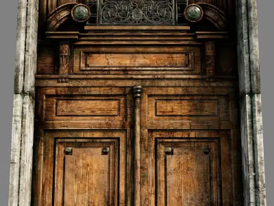  Doors Haussmann style Low-poly 3D model