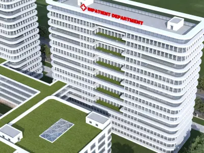 hospital building with 05 3D model