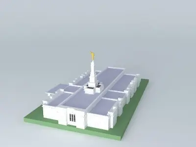 LDS. Templo Mormon, Adelaide Australia 89 th. operating Temple. Free 3D model