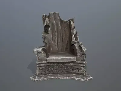 Throne  Low-poly 3D model