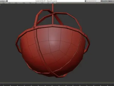 Globe Pendant Lights low poly 3d model Low-poly 3D model