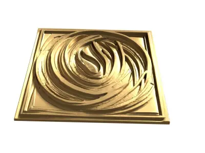 3D Printed Gold Foil Textured Decor Set - Ornamental Wall Panel  3D print model