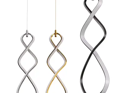 Fralick Light Chrome LED Pendant 3D model
