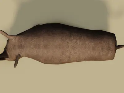 Low Poly Rhinoceros Rigged 3D model Low-poly 3D model