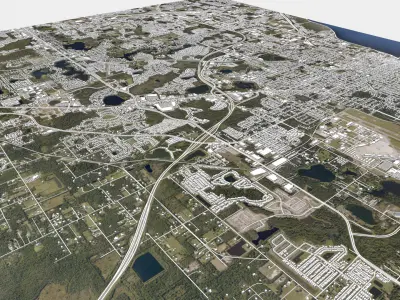 Cityscape Sanford Florida United States 3D model