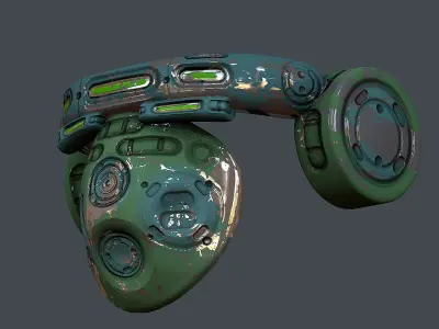Gas mask helmet 3d model scifi Low-poly  Low-poly 3D model 521