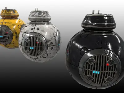 Droid star wars bb Low-poly 3D model
