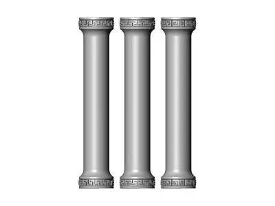 Simple greek key model making miniature pillar columns 3D print model