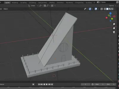 Wooden House 3d Model Low-poly 3D model