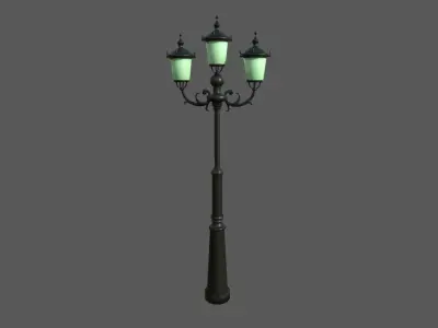 environment Street lights set Low-poly 3D model purchase