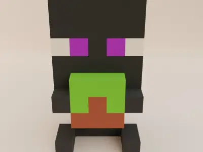 Enderman monster minecraft Low-poly 3D model