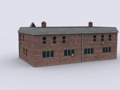 brick house 2 Low-poly 3D model