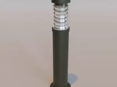 garden lamp for diorama Low-poly 3D model