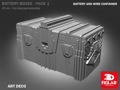BATTERY BOXES SET 01 3D model