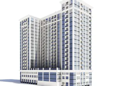 Apartment Building 3D Model 3D model