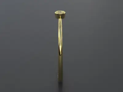 One stone ring light weight  3D print model