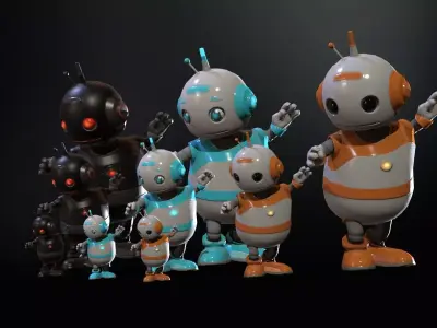 Minirobotic5 Low-poly 3D model
