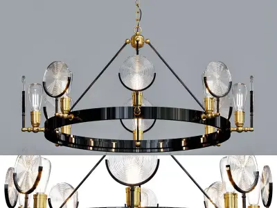 GASLIGHT LENS Chandelier 8 3D model