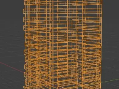 Building for City Town or Street Free low-poly 3D model