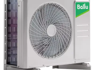 Ballu air conditioner outdoor unit Low-poly 3D model