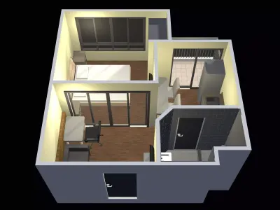 Apartment room 25-69 3D model