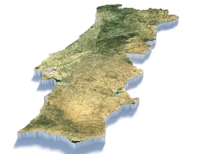 Portugal Terrain Country 3D model