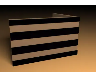 Decorative Office Partition - cabin 3D model