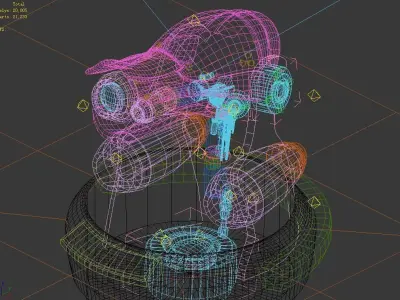 Spaceship - Ground Fort 01 3D model