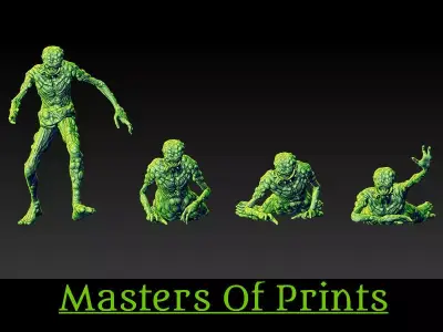 infected zombies vol 3     4 models 3D print model