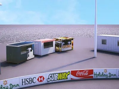 Football Soccer Stadium 6500 seats 3D model