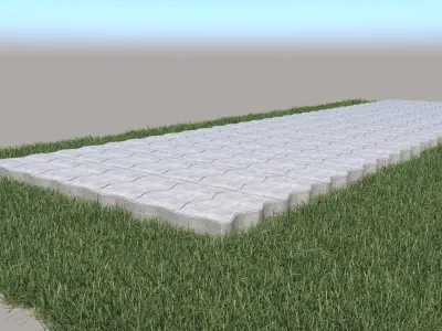 Curved Brick - Curved Cobble 3D model