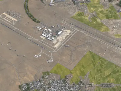 Damascus - Airport - DAM Low-poly 3D model