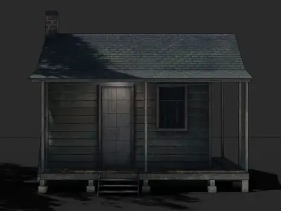 Cabin Game Asset Low-poly 3D model