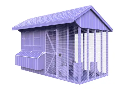 Hen hause for 14-16 chickens 3D model