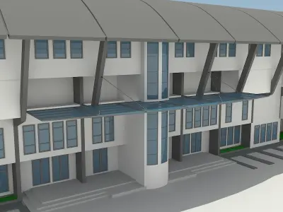 Stadium with seats 3D model