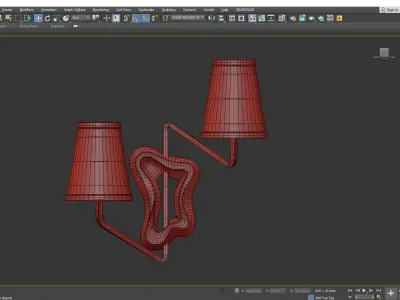  Georges Jouve Sconce Low-poly 3D model