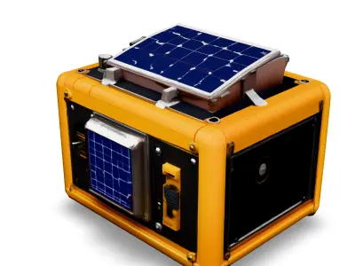 Portable Solar Generator 3D Model Low-poly 3D model