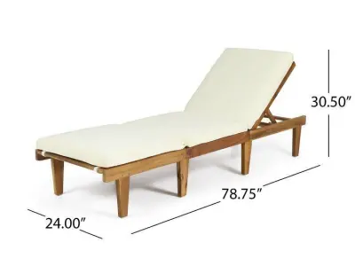 Barragan Long Reclining Acacia Single Chaise 3D model
