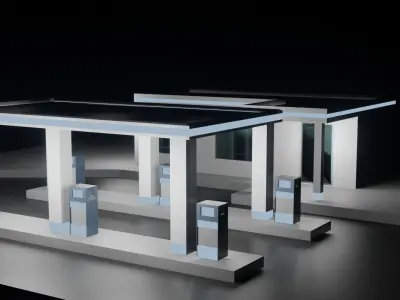 Gas Station 3D model