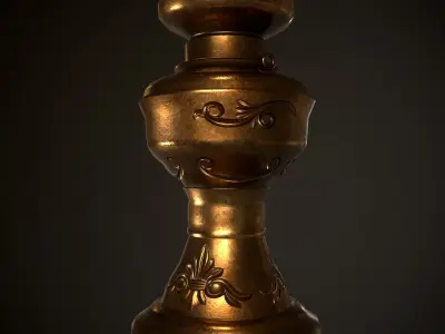 Oil Lamp 1 Low-poly 3D model
