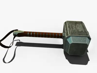 Thor Hammer  LOW POLY Low-poly 3D model