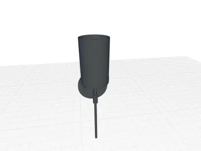 WS Antares Light Oil Rubbed Bronze Satin Brass Wallchiere 3D model