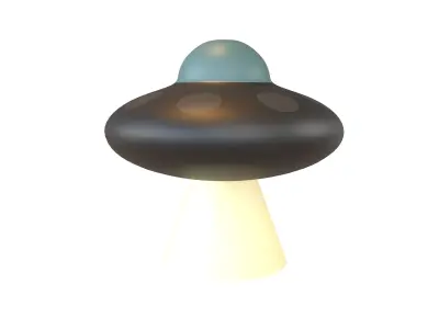 UFO Icon v1 003 Low-poly 3D model