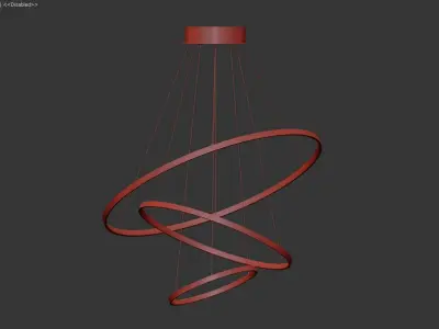 Modern LED Chandelier Ceiling Lamp 3D model get